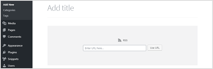 WordPress RSS Block